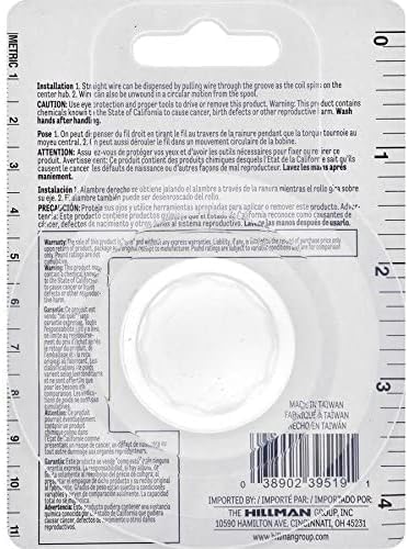 The Hillman Group 123133 19 Gauge Galvanized Steel Wire, 50-Feet, 1-Pack