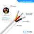 22 Gauge 3 Conductor Electrical Wire, 16.4FT White Low Voltage 22/3 PVC Cable for LED Lamp Automotive