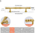 PIYYQNY 2 Pack 96mm/3.8in) Drawer Pulls Knobs for Dresser Drawers Gold Solid Brass Drawer Handle Kitchen Cabinet Handle
