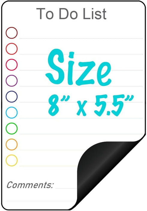 Dry Erase Small Magnetic To Do List White Board A5 for Fridge, Lined Dry Erase Todo List, Daily Planner