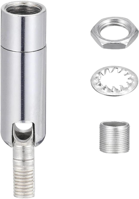 RecDec 2 Pack Sloped Ceiling Light Adapter Adjustable Angle Connector Rods for Semi Flush Mount Ceiling Light Fixture