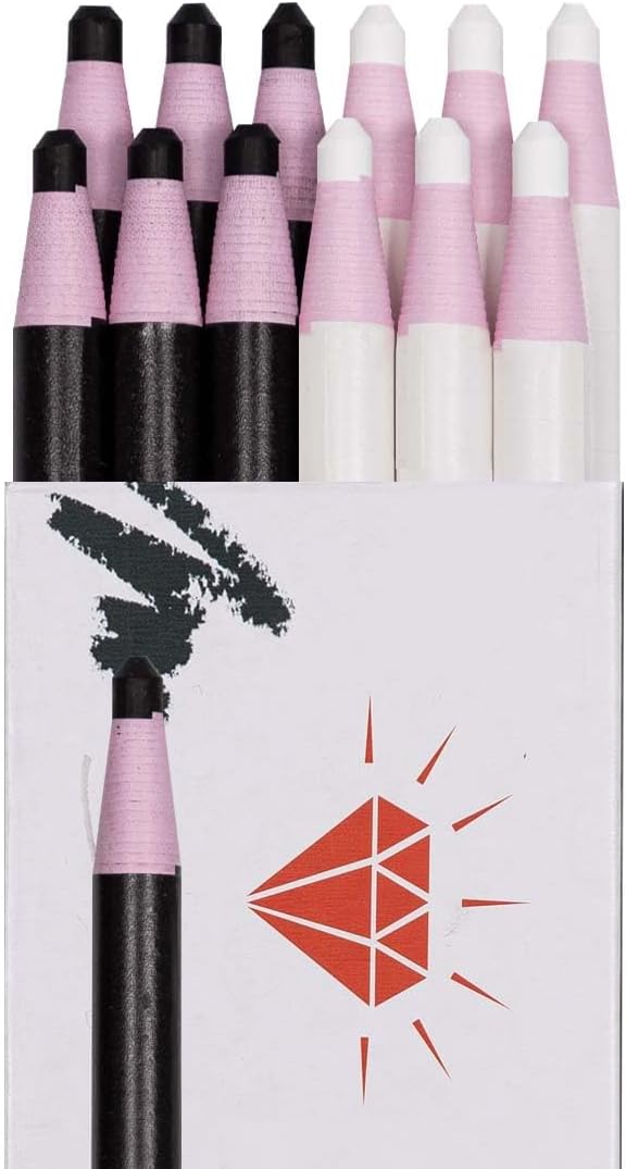 New China Markers Grease Pencils – 12-Pack Multi-Surface Wax Markers for Glass, Metal, Plastic – Non-Sharpening