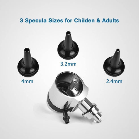Luismia 2 3 Otoscope Kit- Professional Diagnostic Ear Examination Otoscope Tool with Halogen Lamps, Different Size Ear