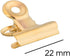 JAM PAPER Metal Bulldog Clips, Small, 22mm, Gold, 25/Pack