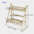 Brrnoo 2-Tier Desktop Shelf Organizer, Wooden Storage Rack for Plant Flower Display, Decorative Countertop Storage for