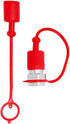 2 Sets 1/2 ISO A Hydraulic Coupler Male Dust Cap and Female Plug Cover, Red Cap with Retaining Ring