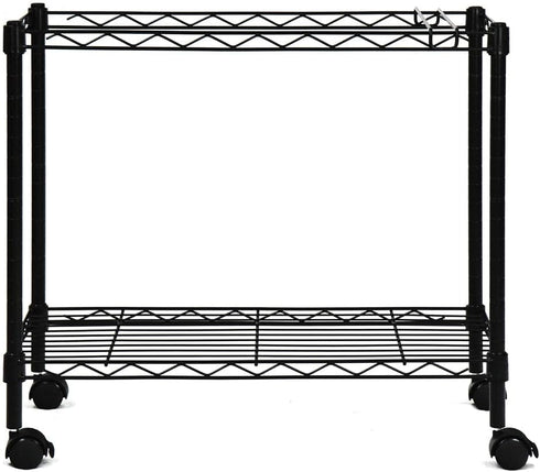 Oceanstar Portable 1-Tier Rolling File Cart, Black, 24 in