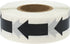 Black Color Coding Arrow Labels for Organizing Inventory, 1 x 5/8 Inch, 500 Total Adhesive Stickers