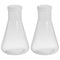 PATIKIL 1000ml Plastic Erlenmeyer Flask with Screw Caps, 2 Pack Narrow Mouth Conical Flask for Laboratory