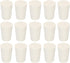 MECCANIXITY 24 Pieces Solid White Rubber Tapered Plug 11mm to 15mm for Test Tubes Bungs Stopper, Lab Home