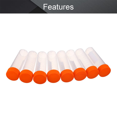 Othmro 50ml Conical Centrifuge Test Tubes, 50pcs with Random Color Screw Cap for Liquid Sample Storage