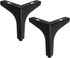 2pcs Metal Triangle Replacement Furniture Legs 13cm Black for Sofa Couch Cabinet