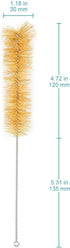 stonylab 10 Pack Tube Brushes, Bristle Test Tube Bottle Wash Cleaning Brushes with Radial Tufted End for Laboratory, Size L by stonylab