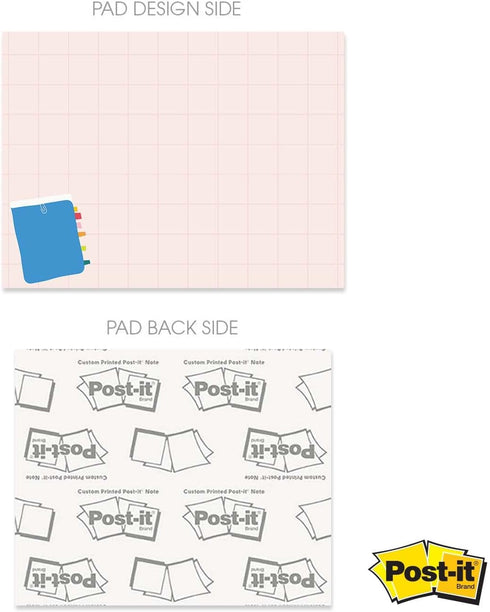 Cute Teacher Icons Sticky Note Pads, 4" x 3", 50 Sheets Per Pad, Set of 6 Designs, Made in USA
