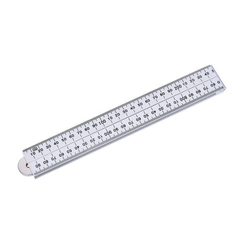 Folding Ruler 100cm 4 Fold Metric Measuring Tool, uxcell ABS for Woodworking Engineer White