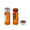 2 ML Autosampler Vial - Amber 11 mm Wide Opening Crimp Top Vial, GC Vial with Graduation, 100pcs Aluminum Silver Seals