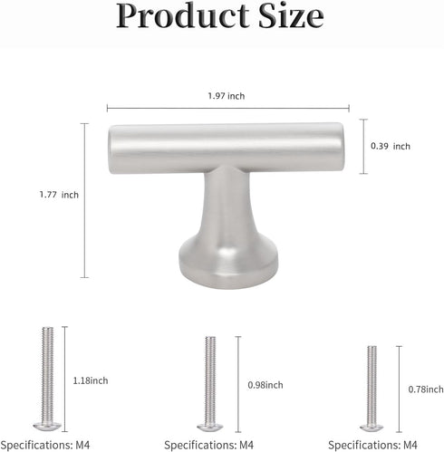NEGS 2-inch 6-Pack Cabinet pulls Brushed Nickel Kitchen Cabinet Handles Brushed nickelSuitable for Cabinet Pulls