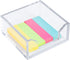 Clear Acrylic Sticky Notepad Holder, 3.94" x 3.94" x 1.77" for Office Desk Accessories, Acrylic Sticky Note Dispenser