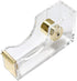 Multibey Clear Acrylic Gold Desktop Adhesive Tape Dispenser Cutter with Tape, Office School Gift Idea