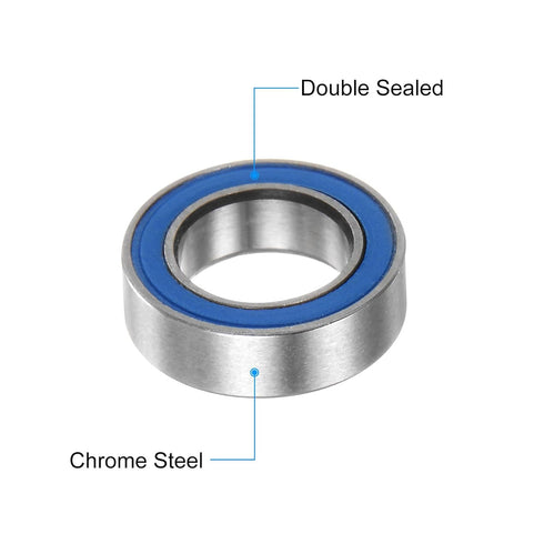 uxcell 10pcs MR106-2RS Miniature Deep Groove Ball Bearings, 6x10x3mm Rubber Sealed for TRX4 1/10 RC Cars