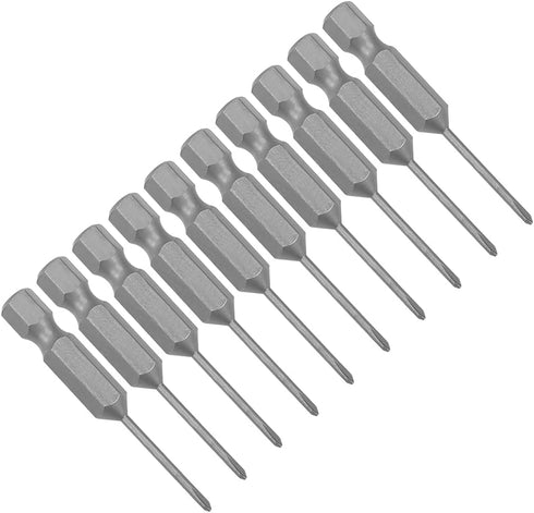 uxcell 10 Pcs 1.6mm PH00 Magnetic Phillips Screwdriver Bits, 1/4 Inch Hex Shank, 2-inch Length S2 Tool