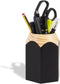 GEGUTON Pen Holder with Pencil Shape Design, Accessories Holders for Desk Organizers, Black