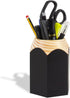 GEGUTON Pen Holder with Pencil Shape Design, Accessories Holders for Desk Organizers, Black