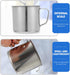 Hemobllo Stainless Steel Beaker, Lab Graduated Beaker with Handle for Liquids Solids, Scientific Laboratory Supplies