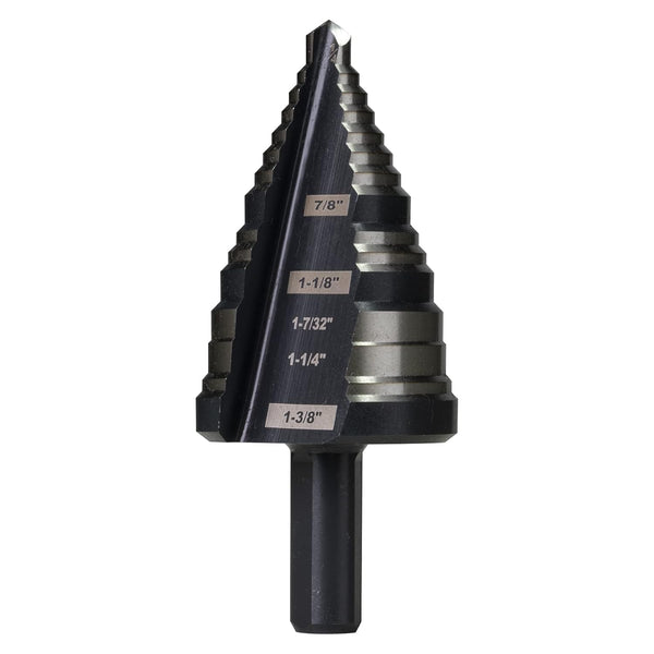 1/4 to 1-3/8 Inches HSS Step Drill Bit for Metal, Plastic, Wood, Aluminum, Heavy Duty Unibit