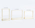 UNIQOOO Clear Acrylic Sign Holder with Golden Border, Pack of 6, 6x4", Double Side Frame, Landscape View