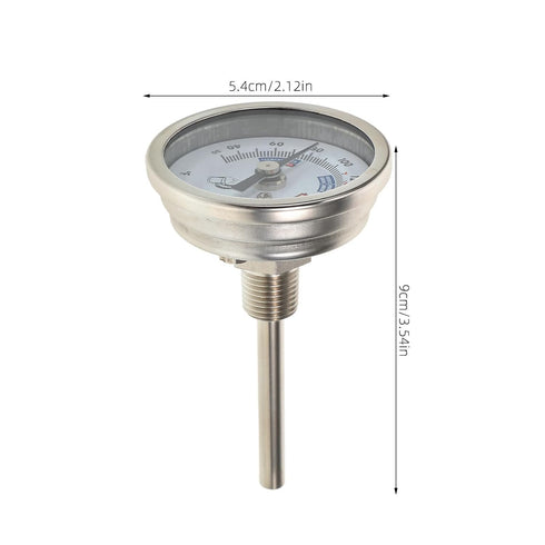 304 2-inch UPKOCH Stainless Steel Wine Thermometer for Winemaking, Dial Brew Pot Temperature Gauge, Corrosion-Resistant