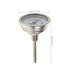 TOMETURE 2-inch Professional Stainless Steel Dual-Metal Dial Wine Thermometer, Corrosion-Resistant Temperature Gauge