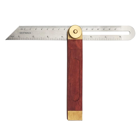 Sliding Bevel Gauge, 8 Inch T Bevel Angle Finder with Wooden Handle for Craftsman Carpenter Measurements