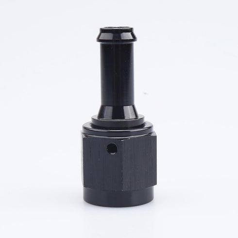 Black Aluminum Straight Female AN6 to 3/8" Swivel Hose Barb Fitting, 6AN to 3/8 Inch Barb