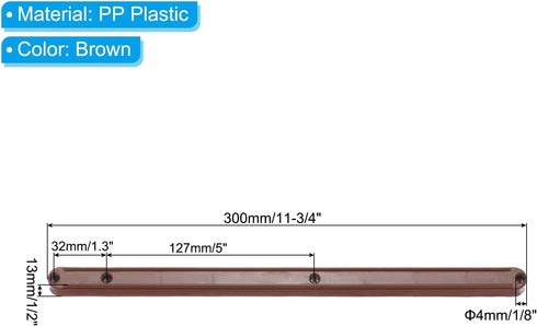 12 Inch 4 19/32" (15mm) PATIKIL Drawer Slides, Pcs Plastic Guide Rails Side Mounted Rails