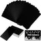 FONLAND 50pcs/Set 0.4mm Thickness Aluminum Metal Business Cards DIY Engraving Card for Home Office Supplies (Black)