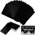 FONLAND 50pcs/Set 0.4mm Thickness Aluminum Metal Business Cards DIY Engraving Card for Home Office Supplies (Black)