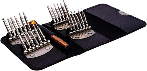 YOUMI Precision Screwdriver Set - 25-1 Tool Repair Kit with Leather Case for iPhone, MacBook, and More