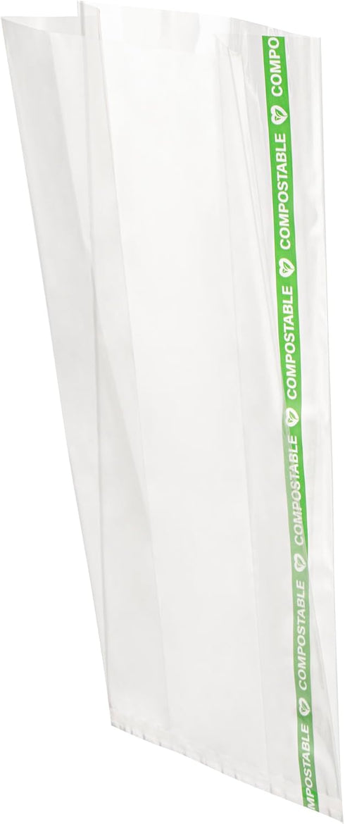Resturantware Plastic Gusset Bags 100 Count 4" x 2 1/4" x 8"