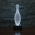 BVAZTVP 3D Light,7 Bowling LED Table Desk Lamp,Optical Illusion Night Colors Change with USB Charge Touch Control