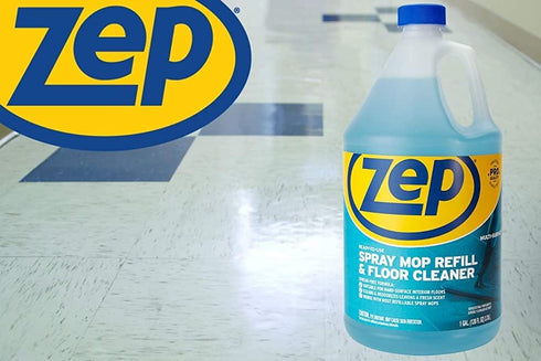 1 2) ECZUMSF1282 Zep Spray Mop Refill and Floor Cleaner - Gallon (Case of - Professional Grade Versatile Multi Surface
