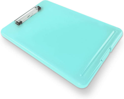Super Z Outlet Slim Plastic Nursing RN Style Clipboard, Open Foldable Storage, Classroom Size (9.5" x 13.5")