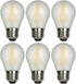 AMDTU E26 Globe Light Bulbs, Frosted G16.5, 60 watt, 600lm, 2700k Soft White, 6 Pack