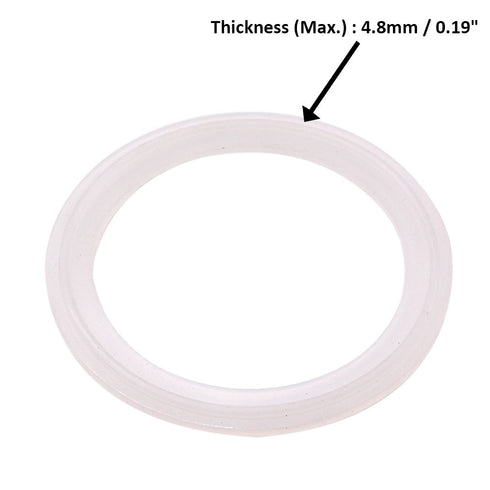 DERNORD Silicone Gasket Tri-Clover O-Ring, 2.5 Inch, Pack of 2
