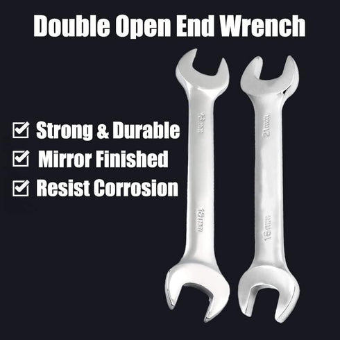 Utoolmart 8mm x 10mm Double Open End Wrench, 123mm Length Metric Wrench
