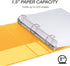 Samsill Economy 3 Ring Binder Organizer, 1.5 Inch Round Ring Binder, Customizable Clear View Cover, Yellow Binder by Samsill