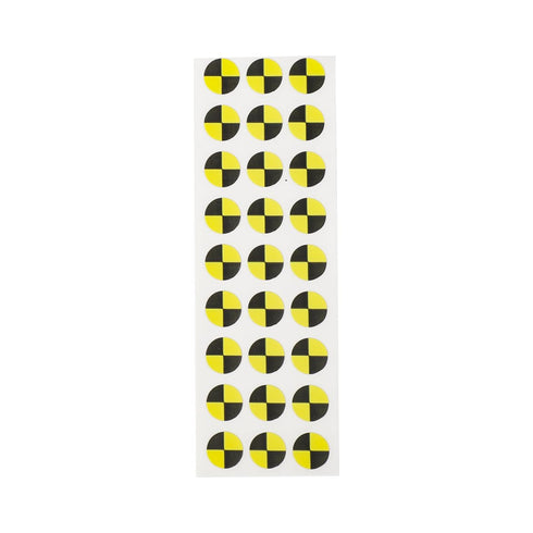 (270Pcs) TOSUKKI Crash Test Stickers, Reflective Crash Test Targets, Markers, and Dummy Stickers (Ø 10 mm)