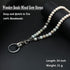 C&L Accessories Lanyards for ID Badges, Beaded Wooden Natural Stone Lanyard for Keys and Eyeglasses Chains (Amazonite