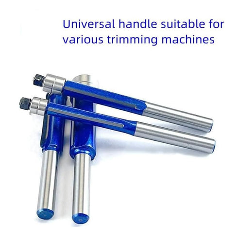 WSDMAVIS 4Pcs/Set Trimming 4PCS 1/4 Sets Biaxial Tool Router Router Bits Shank Flush Trim Top Bearing and Bottom