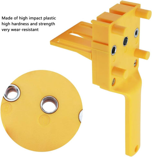 Woodworking Dowel Jig, Drill Bits Guide Saw Tools, Self-Centering Handheld Dowel Jig fits 6/8/10mm Drill Guide Metal Sleeve Wood Drilling Doweling Hole Saw Tools Handheld Jigs for Power Drills